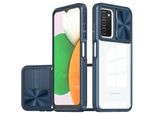 Custodia Galaxy A53 5G, Custodia Ibrida In Tpu Trasparente Con Copertura Scorrevole Per Fotocamera Samsung Galaxy A53 5G Blu