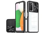 Custodia Galaxy A53 5G, Custodia Ibrida In Tpu Trasparente Con Copertura Scorrevole Per Fotocamera Samsung Galaxy A53 5G Nero