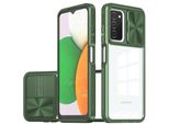 Custodia Galaxy A53 5G, Custodia Ibrida In Tpu Trasparente Con Copertura Scorrevole Per Fotocamera Samsung Galaxy A53 5G Verde
