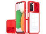 Custodia Galaxy A53 5G, Custodia Ibrida In Tpu Trasparente Con Copertura Scorrevole Per Fotocamera Samsung Galaxy A53 5G Rosso