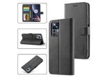 Custodia Per Xiaomi 12T / 12T Pro / Redmi K50 Ultra, Flip Case In Pelle Con Chiusura Magnetica E Supporto, Custodia Protettiva Nera