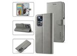 Custodia Per Xiaomi 12T / 12T Pro / Redmi K50 Ultra, Flip Case In Pelle Con Chiusura Magnetica E Supporto, Custodia Protettiva Grigio