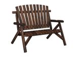 Panchina Da Giardino A 2 Posti 119X85X98 Cm In Legno Massiccio Di Abete Rosso