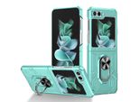 Custodia Per Samsung Galaxy Z Flip 5, Robusta Custodia Rigida In Pc, Antiurto Con Supporto Ad Anello E Supporto Blu Cielo