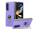 Custodia Per Samsung Galaxy Z Fold 5, Robusta Custodia Rigida In Pc, Resistente Agli Urti, Con Supporto Ad Anello E Supporto Viola