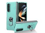Custodia Per Samsung Galaxy Z Fold 5, Robusta Custodia Rigida In Pc, Antiurto Con Supporto Ad Anello E Supporto Blu Cielo