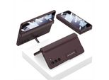 Custodia Per Samsung Galaxy Z Fold 5, Protezione Magnetica Della Cerniera, Cover All-Inclusive Con Protezione Dello Schermo E Supporto Rosso