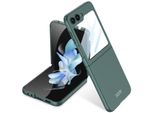 Custodia Per Samsung Galaxy Z Flip 5 Custodia Pc Solida Sottile E Opaca Con Pellicola Protettiva Per Il Display Verde