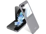 Custodia Per Samsung Galaxy Z Flip 5 Custodia Pc Solida Sottile E Opaca Con Pellicola Protettiva Sul Display Grigio