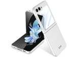 Custodia Per Samsung Galaxy Z Flip 5 Custodia Pc Solida Sottile E Opaca Con Pellicola Protettiva Sul Display Argento
