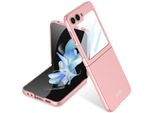 Custodia Per Samsung Galaxy Z Flip 5 Custodia Pc Solida Sottile E Opaca Con Pellicola Protettiva Per Il Display Rosa