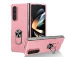 Custodia Per Samsung Galaxy Z Fold 5, Robusta Custodia Rigida In Pc, Antiurto, Con Supporto Ad Anello E Supporto Rosa