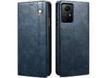Custodia Per Xiaomi Redmi Note 12S, Portafoglio In Pelle Flip Case Con Funzione Stand Blu