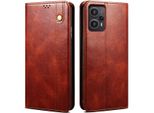 Custodia Per Xiaomi Poco F5 / Redmi Note 12 Turbo, Custodia In Pelle Flip Portafoglio Con Funzione Stand Rosso