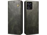 Custodia Per Xiaomi 13, Custodia In Pelle Flip Wallet Con Funzione Stand Verde