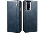 Custodia Per Xiaomi Poco F5 Pro / Redmi K60 / K60 Pro, Custodia Flip Wallet In Pelle Con Funzione Stand Blu