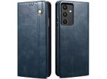 Custodia Per Samsung Galaxy A34, Portafoglio In Pelle Flip Case Con Funzione Stand Blu