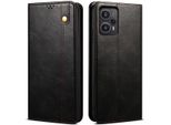 Custodia Per Xiaomi Poco F5 / Redmi Note 12 Turbo, Portafoglio In Pelle Flip Case Con Funzione Stand Nero
