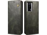 Custodia Per Xiaomi Poco F5 Pro / Redmi K60 / K60 Pro, Custodia In Pelle Flip Wallet Con Funzione Stand Verde