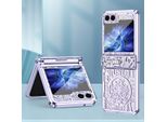 Custodia Per Samsung Galaxy Z Flip 5 Custodia Protettiva Galvanizzata Con Protezione Della Cerniera Viola