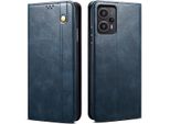 Custodia Per Xiaomi Poco F5 / Redmi Note 12 Turbo, Pelle Flip Case Portafoglio Con Funzione Stand Blu