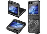 Custodia Per Samsung Galaxy Z Flip 5 Custodia Protettiva Galvanizzata Con Protezione A Cerniera Nera