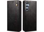 Custodia Per Samsung Galaxy M14, Custodia In Pelle Flip Wallet Con Funzione Stand Nero