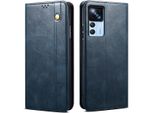 Custodia Per Xiaomi 12T / 12T Pro / Redmi K50 Ultra, Custodia In Pelle Flip Wallet Con Funzione Stand Blu