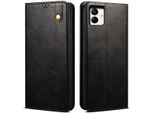 Custodia Per Samsung Galaxy A04 4G, Custodia In Pelle Flip Wallet Con Funzione Stand Nero