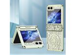 Custodia Per Samsung Galaxy Z Flip 5 Custodia Protettiva Galvanizzata Con Protezione Della Cerniera Verde