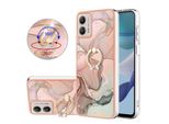 Custodia Per Motorola Moto G53, Custodia Protettiva In Silicone Tpu Bumper A Fantasia Con Supporto Ad Anello CrèMe