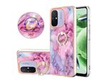 Custodia Per Xiaomi Redmi 12C, Custodia Protettiva In Silicone Tpu A Fantasia Con Supporto Ad Anello Rosa