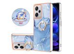 Custodia Per Xiaomi Redmi Note 12 Pro+, Custodia Protettiva In Silicone Tpu Bumper A Fantasia Con Supporto Ad Anello Blu