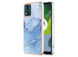 Custodia Per Motorola Moto E13, Custodia In Silicone Tpu A Fantasia, Paraurti Antiurto Blu