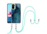 Custodia Con Cinturino Per Xiaomi Redmi Note 10S / Note 10 4G, Bumper In Tpu A Fantasia, Custodia Protettiva Con Cinturino Regolabile Verde