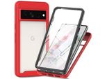 Custodia Per Google Pixel 8 Pro, Paraurti Con Protezione Dello Schermo A 360° Integrata, Custodia Protettiva Per Tutto Il Corpo, Rosso