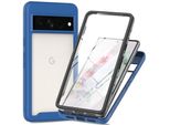 Custodia Per Google Pixel 8 Pro, Paraurti Con Protezione Dello Schermo Incorporata Custodia Protettiva A 360° Blu Navy