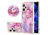 Custodia Per Xiaomi Redmi Note 12 Pro+, Custodia Protettiva In Silicone Tpu A Fantasia Con Supporto Ad Anello Rosa