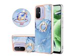 Custodia Per Xiaomi Redmi 12C, Custodia Protettiva In Silicone Tpu Bumper A Fantasia Con Supporto Ad Anello Blu
