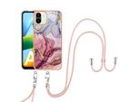 Custodia Con Cinturino Per Xiaomi Redmi A1, Bumper In Tpu A Fantasia, Custodia Protettiva Con Cinturino Regolabile Oro Rosa