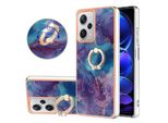 Custodia Per Xiaomi Redmi Note 12 Pro+, Custodia Protettiva In Silicone Tpu A Fantasia Con Supporto Ad Anello Viola