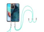 Custodia Con Cinturino Per Xiaomi Redmi 10, Bumper In Tpu A Fantasia, Custodia Protettiva Con Cinturino Regolabile Verde