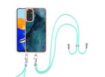 Custodia Con Cinturino Per Xiaomi Redmi Note 11S / Note 11 4G, Paraurti In Tpu A Fantasia, Custodia Protettiva Con Cinturino Regolabile Verde