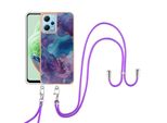 Custodia Con Cinturino Per Xiaomi Poco X5/Redmi Note 12 5G, Paraurti In Tpu A Fantasia, Custodia Protettiva Con Cinturino Regolabile Viola