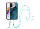 Custodia Con Cinturino Per Xiaomi Redmi 12C, Bumper In Tpu A Fantasia, Custodia Protettiva Con Cinturino Regolabile Verde