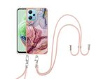Custodia Con Cinturino Per Xiaomi Poco X5/Redmi Note 12 5G, Paraurti In Tpu A Fantasia, Custodia Protettiva Con Cinturino Regolabile Oro Rosa