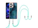 Custodia Con Cinturino Per Xiaomi Redmi Note 12 Pro+, Paraurti In Tpu A Fantasia, Custodia Protettiva Con Cinturino Regolabile Verde
