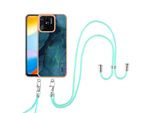 Custodia Con Cinturino Per Xiaomi Redmi 10C, Bumper In Tpu A Fantasia, Custodia Protettiva Con Cinturino Regolabile Verde