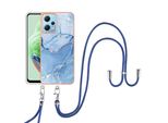 Custodia Con Cinturino Per Xiaomi Poco X5/Redmi Note 12 5G, Paraurti In Tpu A Fantasia, Custodia Protettiva Con Cinturino Regolabile Blu