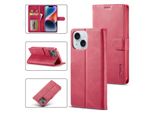 Custodia Per Iphone 14 Plus Custodia Flip In Pelle Con Chiusura Magnetica E Supporto, Custodia Protettiva Rosa Caldo